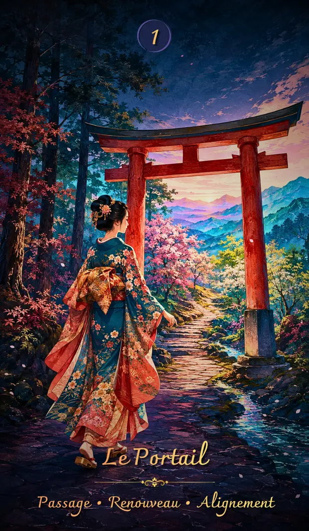 Le Portail, carte de L’Oracle des Voies Sacrées du Japon